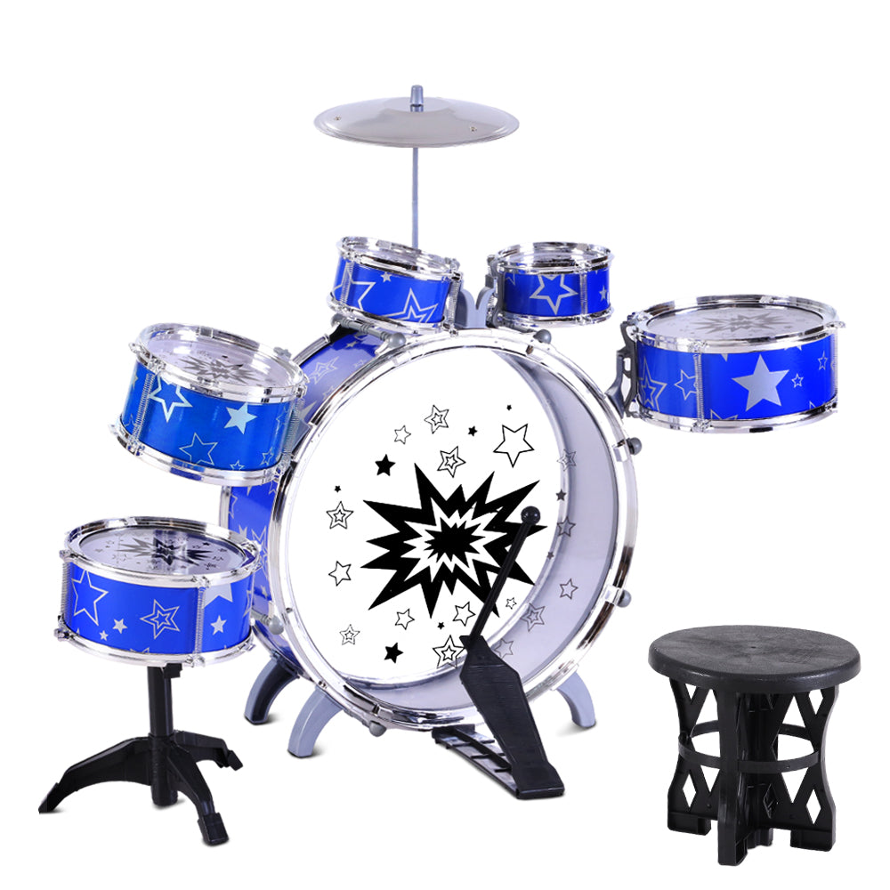 Drum Set Children Junior 11 Piece Drums Kit Musical Play Toys Childrens Mini Big Band