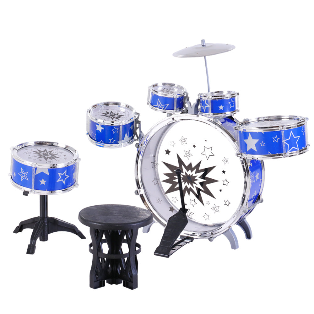 Drum Set Children Junior 11 Piece Drums Kit Musical Play Toys Childrens Mini Big Band
