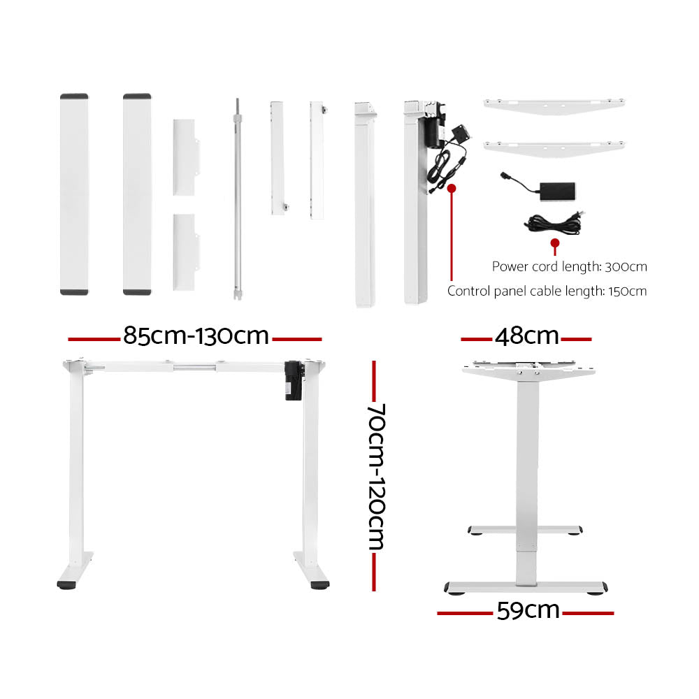 Artiss Standing Desk Motorised Sit Stand Desks Walnut 140CM