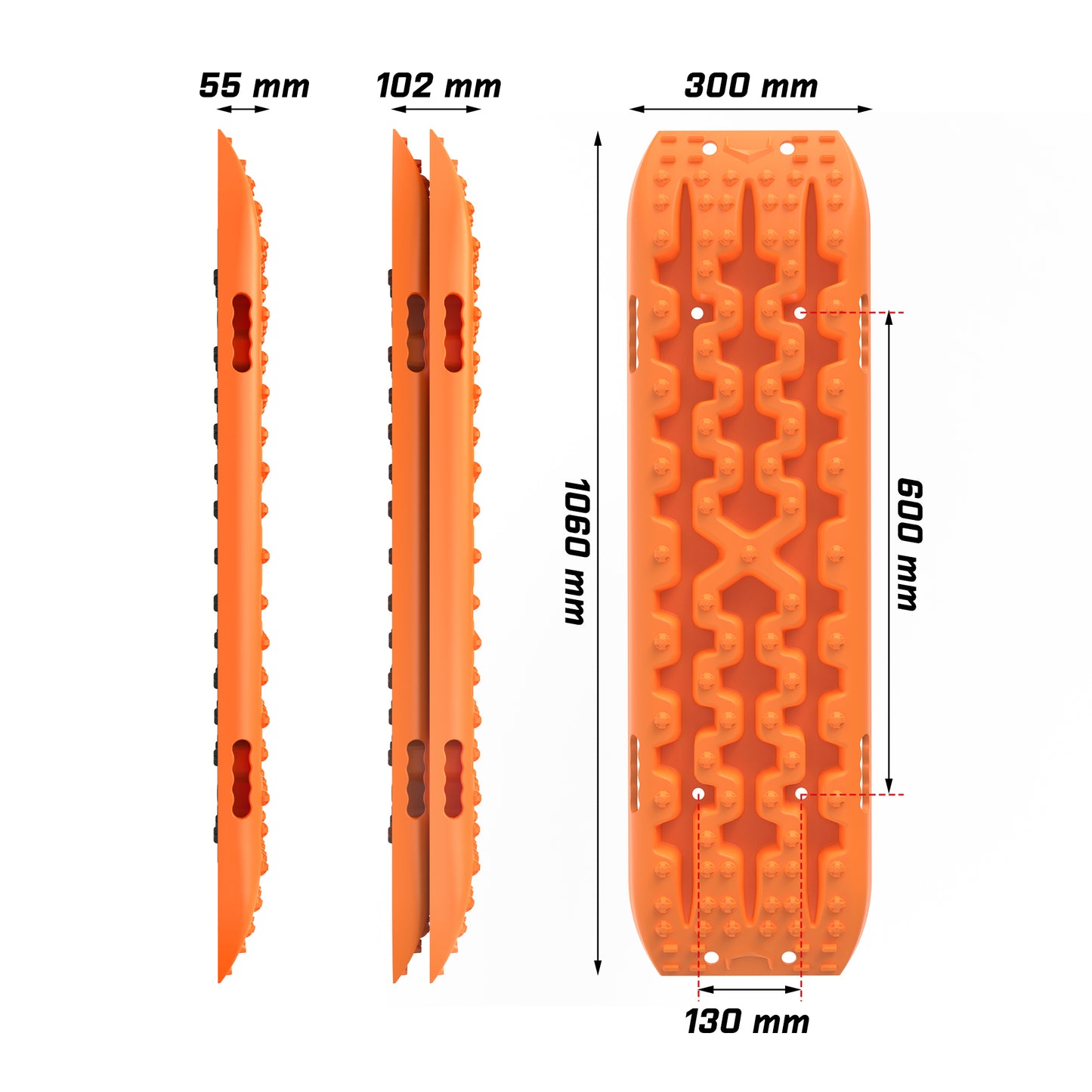 X-BULL Recovery tracks Sand tracks KIT Carry bag mounting pin Sand/Snow/Mud 10T 4WD-Orange Gen3.0