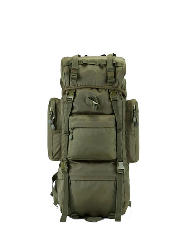 Hiking Backpack 60 L Military Tactical Backpack Breathable Straps - Waterproof Wear Resistance High Capacity Outdoor Camping / Hiking Nylon Green Black Coffee