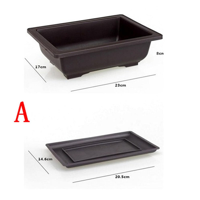 Bonsai Pots Plastic with tray various sizes