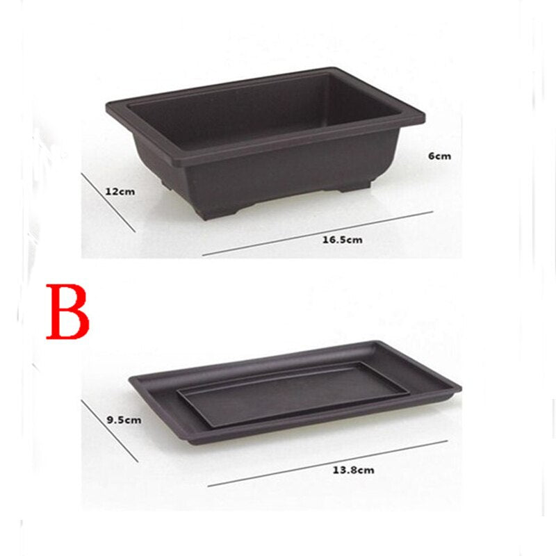 Bonsai Pots Plastic with tray various sizes