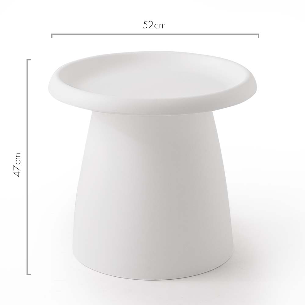 ArtissIn Coffee Table Round 52CM Plastic White