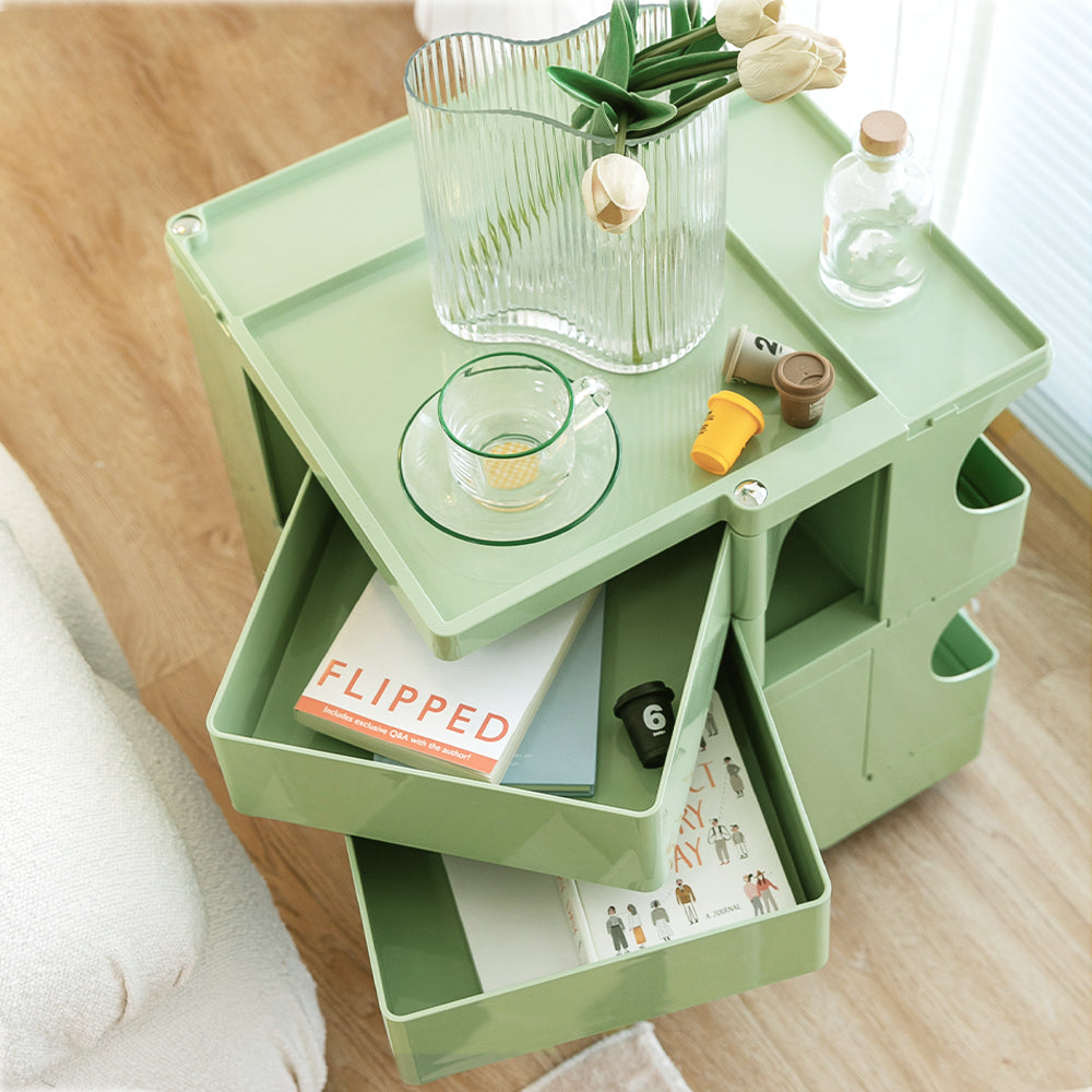 ArtissIn Storage Trolley Bedide Table 3 Tier Cart Boby Replica Green