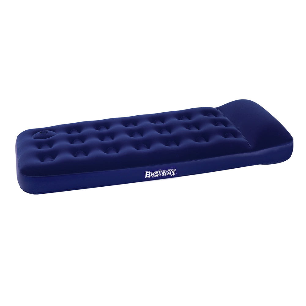 Single Size Inflatable Air Camping Mattress Built in Foot Pump Bestway - Navy