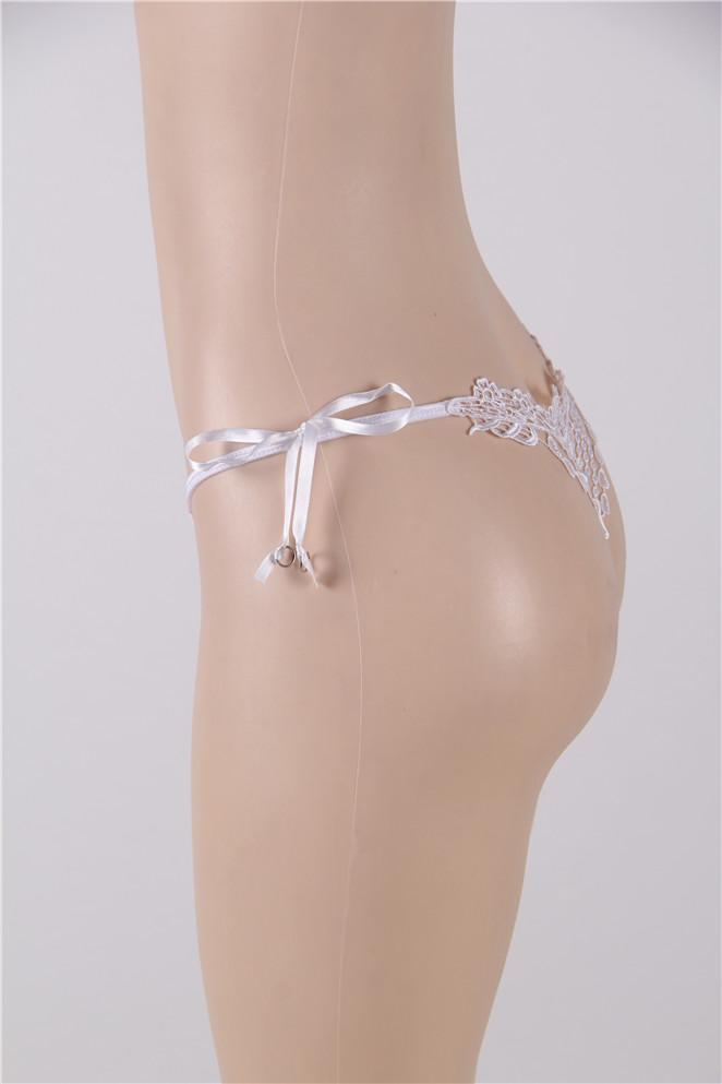 Venice Lace Thong White G-string with Lace-up sides Women's Lingerie