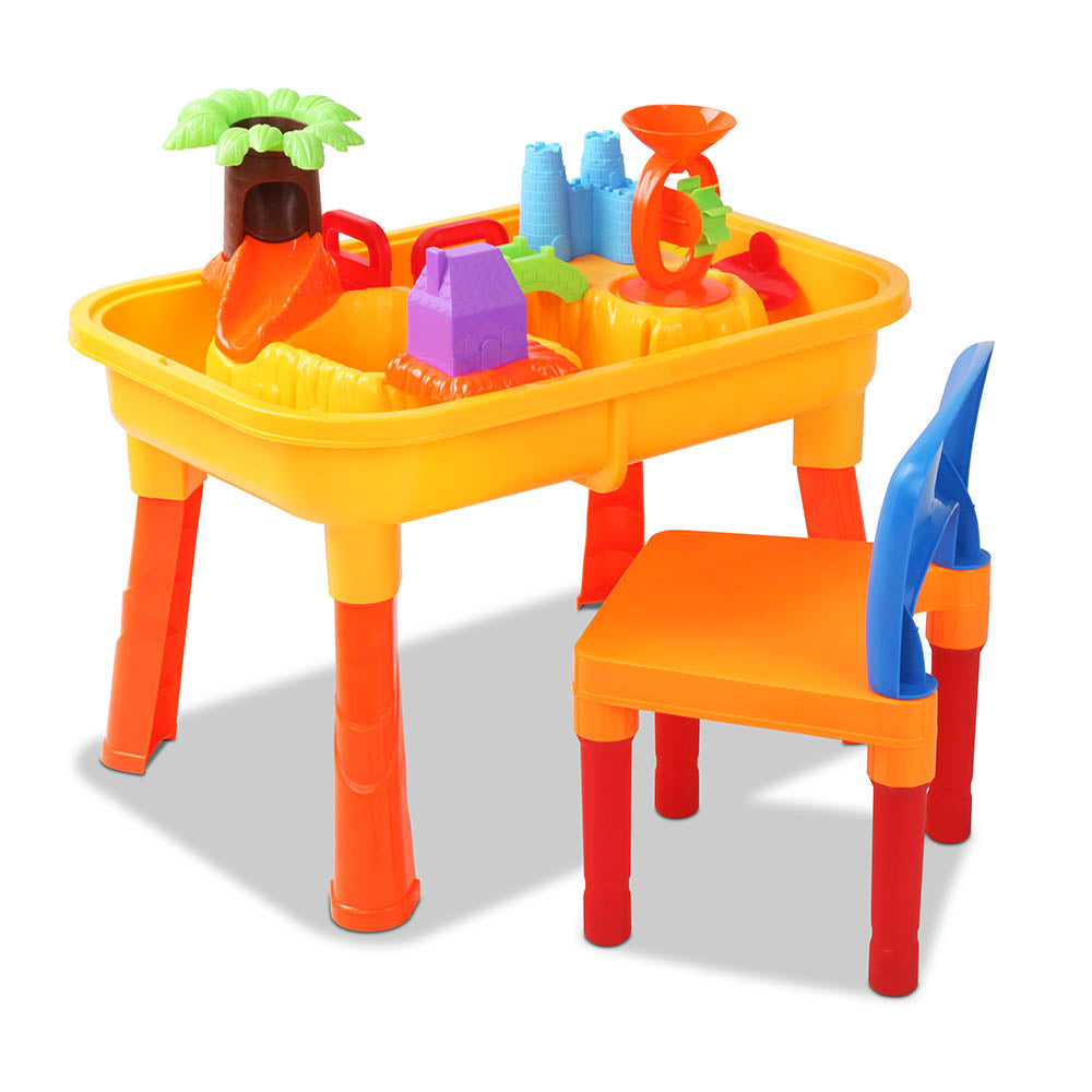 Kid's Outdoor Table & Chair Sandpit Toy Set
