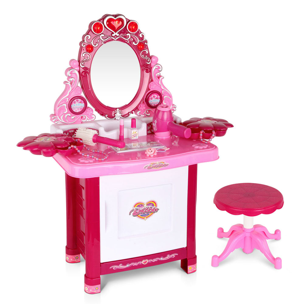 30 Piece Kids Pretend Play Dressing Table Set - Pink