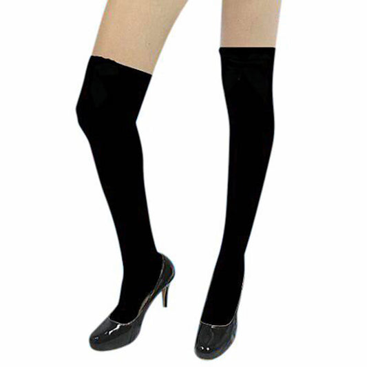 Black Opaque Over the Knee Stockings One size