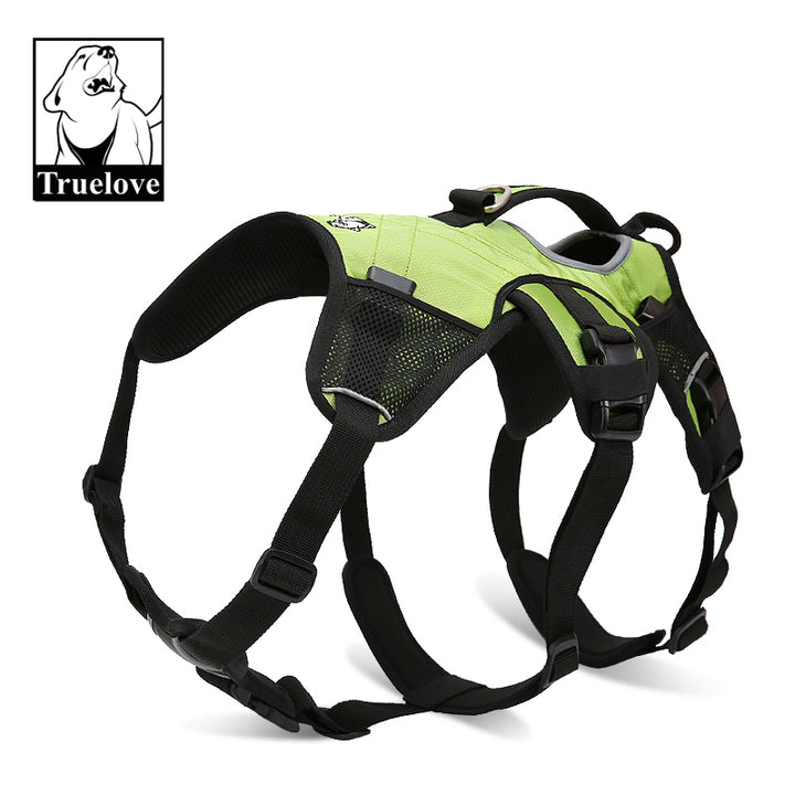 Dog Backpack Harness Neon Yellow S