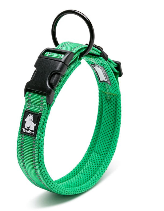 Heavy Duty Reflective Collar Grass Green XS