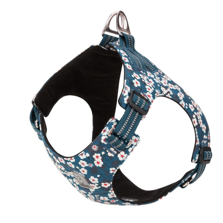 Floral Doggy Harness Saxony Blue M