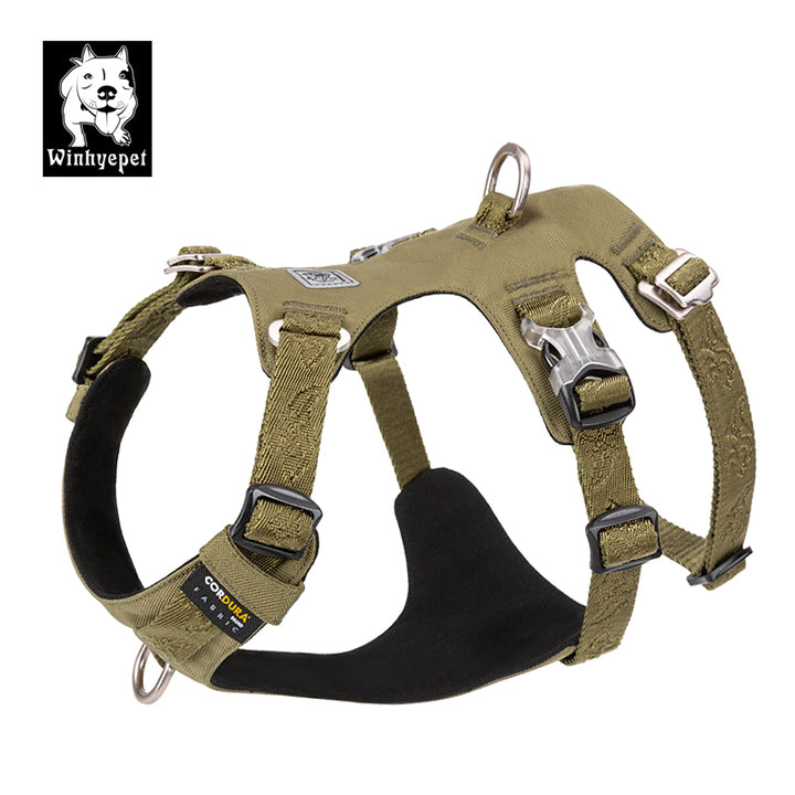 Whinhyepet Harness Army Green S