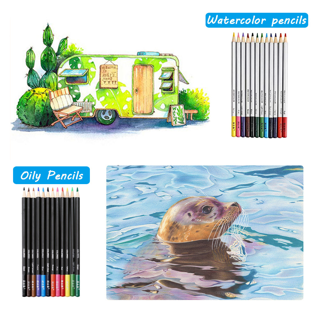 72pcs Professional Drawing Artist Kit Set Pencils and Sketch Charcoal Art Tools