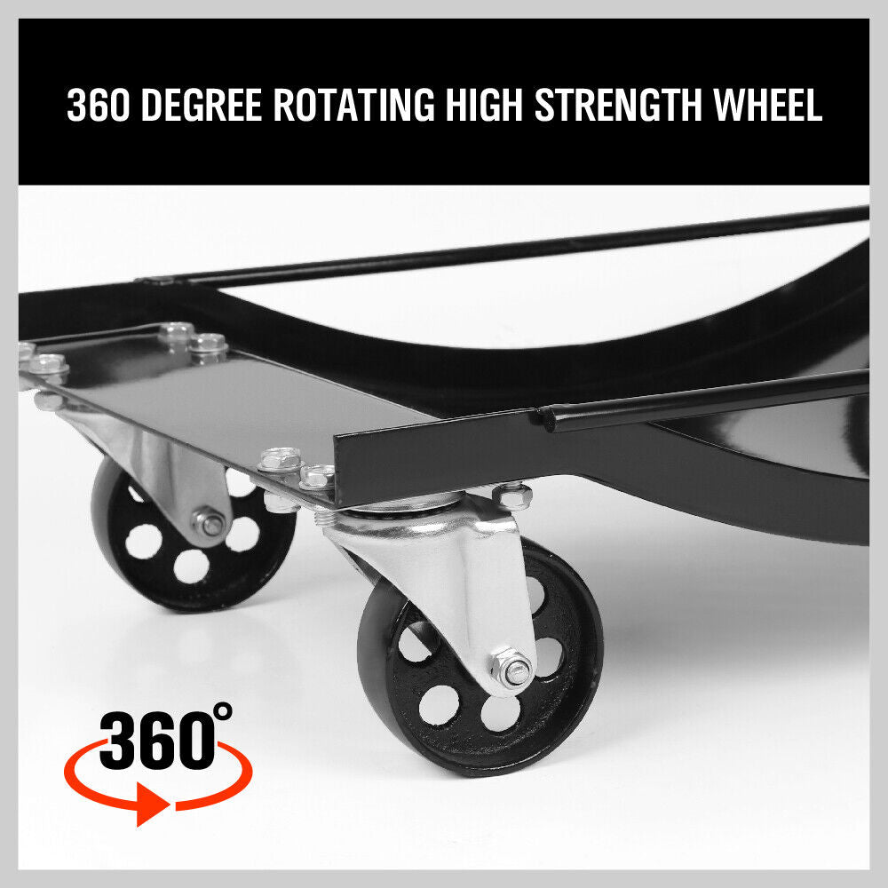 2-Piece Wheel Dolly Car Positioning Jack 450kg Vehicle Mover Transporter Trolley