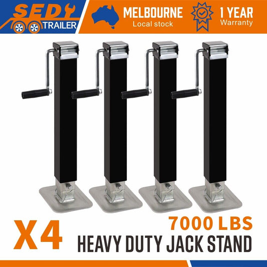 4x Trailer Caravan Canopy Jack Leg Stand Heavy Duty 3175KG 7000lbs Side Handle