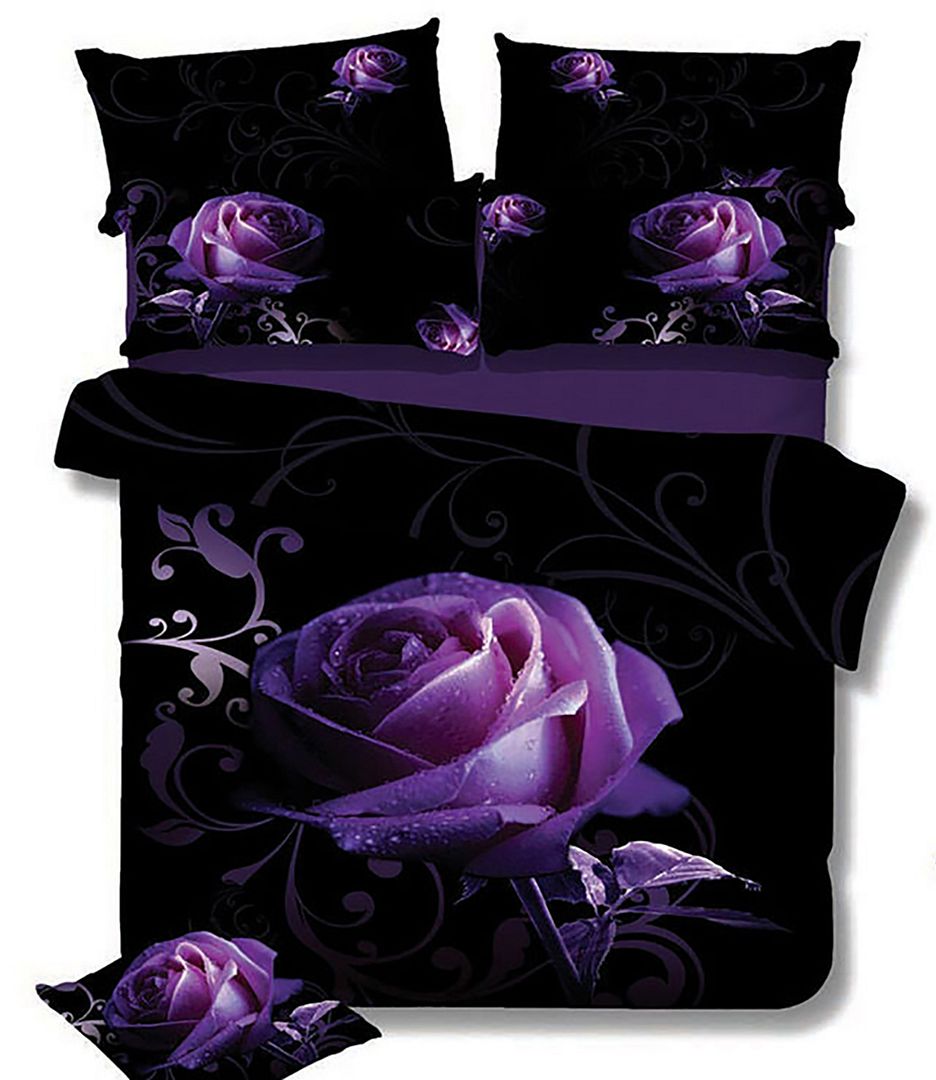 Rose Double Size Quilt/Duvet Cover Set