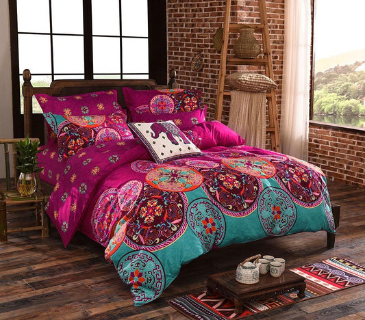 Mandala Super King Size Duvet Quilt Cover Set