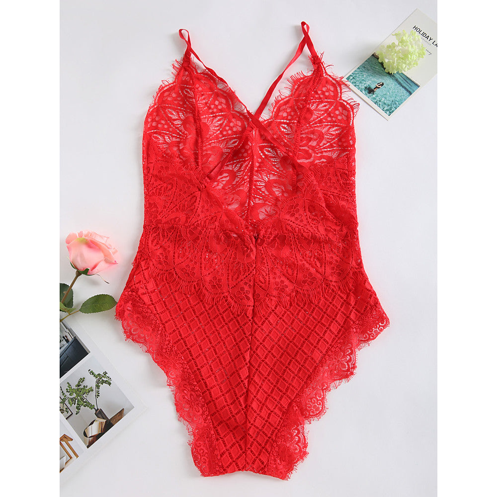 Beautiful Women's Sexy Lace Lingerie / Teddy - Lace Available in Black, Red, Blush Pink Sizes M L XL